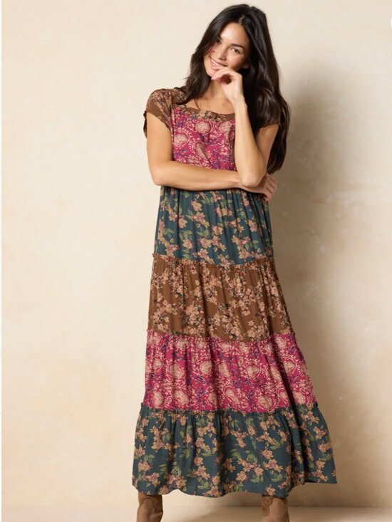 NATURAL LIFE Dresses & Skirts - NWT Natural Life Berkley Maxi Dress in Mauve India Vines - M